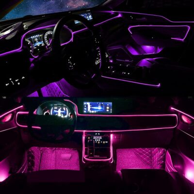 Interior Car LED Strip Lights, RGB 6 in 1 Ambient Lighting Kits with 315 inches Fiber Optic, 16 Million Colors Car Interior Lights with Wireless APP and Remote Control, Sync to Music - Image 7