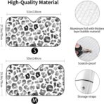Leopard Print Pattern Black Watercolor Windshield Sunshade for Car SUV Truck Foldable Uv Ray Reflector Front Window Sun Shade Visor Shield Cover - Image 8