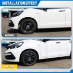 AUTOWIKI (4-Pack) Premium 15" Wheel Rim Cover Hubcaps OEM Style Replacement Snap On Car Truck SUV Hub Cap - 15 Inch Set, Abs,Steel, Acrylonitrile Butadiene Styrene(Black Matte) - Image 5