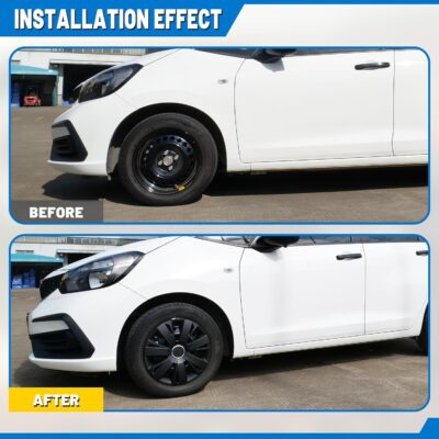 AUTOWIKI (4-Pack) Premium 15" Wheel Rim Cover Hubcaps OEM Style Replacement Snap On Car Truck SUV Hub Cap - 15 Inch Set, Abs,Steel, Acrylonitrile Butadiene Styrene(Black Matte) - Image 5