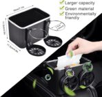 Car Armrest Storage Box with 2 Cup Holders - 2024 New Between Car Seat Organizer with Cup Holder, Universal Cars Arm Rest Storage Box Organizer Center Console Cupholders Tissue Boxs Holders (Black) - Image 6