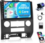 4Core 2G+64G Android 13 Car Radio for Ford Escape 2007-2012/Mazda Tribute 2007-2012, Rimoody Car Stereo Wireless Carplay Android auto GPS Navigation 5G-WiFi Bluetooth 5.0 9 Inch Screen Backup Camera