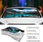 Clear Blue River with Mountains Windshield Sunshade for Car SUV Truck Foldable Uv Ray Reflector Front Window Sun Shade Visor Shield Cover - Image 5