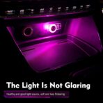 1 PC USB LED Car Interior Atmosphere Lamp, Plug and Play Portable Mini Car Night Ambient Light, Auto Dashboard Decoration Accessories for Most Cars, SUVs, Trucks (Purple) - Image 5