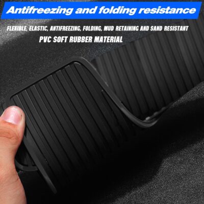 KEYOOG 4 Pcs Mini Size Universal Automobile Mud Flap, Splash Guard, Fit for Sedan, Hatchbacks, Soft Mud Guard of Sediment Resistant, 10.7 in/ 9.1 in/ 0.2 in Front & Rear (Black) - Image 5