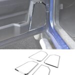 Interior Door Speaker Cover Trim Frame for Dodge Ram 1500 2010-2017 Car Interior Accessories, Chrome