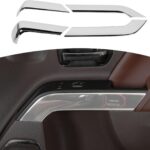 RT-TCZ for Chevy Silverado Chrome Inner Door Handle Panel Trim Cover for Chevrolet Silverado GMC Sierra 2014-2018 Chrome Interior Accessories 4pcs (Only for Crew Cab)
