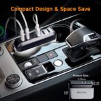 BESTEK Multi Ports USB Car Charger, Fast Charge 125W 14A Quick Charge 3.0 & USB-C PD Car Charger Adapter with Smart Identification for Cell Phones, Tablets and Other USB Devices - Image 6