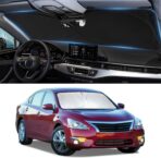 for Altima Windshield Sun Shade Sunshade for Nissan Altima Sedan 2007-2012 Windshield Cover Front Window Sun Shield Foldable Sun Visor Protector UV Heat Protection Car Accessories
