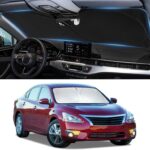 for Altima Windshield Sun Shade Sunshade for Nissan Altima Sedan 2007-2012 Windshield Cover Front Window Sun Shield Foldable Sun Visor Protector UV Heat Protection Car Accessories