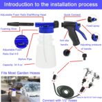 37Pcs Car Wash Kit Cleaning Kits with Foam Gun Sprayer Bucket Towels Tire Brush Wash Mitt Sponge Duster Brush Car Wash Detailing Kit is Complete Car Care Tools - Image 2