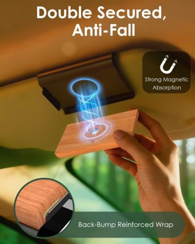 Car Air Freshener - Wood Air Freshener - Long Lasting Car Odor Eliminator for Visor Clip-Variety Scent Starter Kit, Vehicle Scent Diffuser Men&Women- Pack of 3 (Teak-Amber-Grove) - Image 5