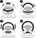 Soft Car Steering Wheel Cover for Sedan, SUV, Warm Luxury Velvet, Odorless, Universal, Anti Slip, Summer Winter, Gray, Standard Size[14" 1/2-15"](37-38cm) - Image 9