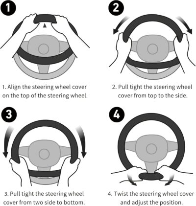 Soft Car Steering Wheel Cover for Sedan, SUV, Warm Luxury Velvet, Odorless, Universal, Anti Slip, Summer Winter, Gray, Standard Size[14" 1/2-15"](37-38cm) - Image 9