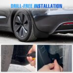 Nilight Mud Flaps for Tesla Model 3 Highland 2024 2025 2026, No Drilling Precision Fit Exterior Accessories Heavy-Duty Splash Guards Protection, Front & Rear Set - Image 5