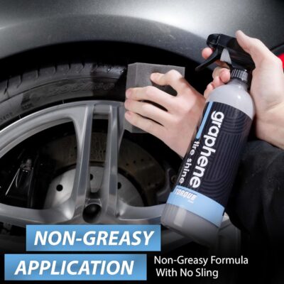 Torque Detail Graphene Tire Shine Spray - Long Lasting Deep Black Shine with No Sling - Graphene Protection Against UV Rays, Fading & Yellowing - Image 7
