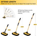 Car Wash Brush with Long Handle, 15°Curved Car Cleaning Brush with Replaceable Head Cover, Truck Washing Brushwith Telescopic Handle Wash Mop Kit 5PCS - Image 7
