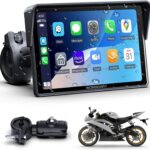 5" Motorcycle CarPlay Wireless for Apple CarPlay & Android Auto,W522 Car Play Motorbike Waterproof Touch Screen with Dual Bluetooth,GPS Navigation,Siri/G-Assist,EQ,USB/Hardwired Power Supply