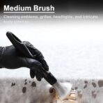 4 PCS Car Detailing Brush Set for Cleaning Interior or Exterior, Boars Bristle Detailing Brushes, Dusting Cleaning Supplies, Tool for Emblem, Air Vents, Wheels, Leather Upholstery Seat - Image 5