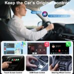 XHU Wireless CarPlay Adapter, CarPlay Wireless Adapter Supports Netflix, YouTube, and TikTok Stream Media Play, for OEM Wired CarPlay to Wireless Dongle, Only Fits for iOS 10+ Phone & Cars from 2016 - Image 4