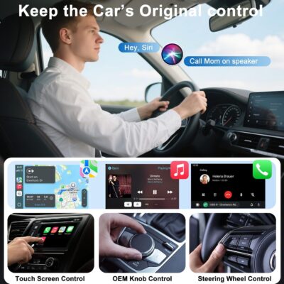 XHU Wireless CarPlay Adapter, CarPlay Wireless Adapter Supports Netflix, YouTube, and TikTok Stream Media Play, for OEM Wired CarPlay to Wireless Dongle, Only Fits for iOS 10+ Phone & Cars from 2016 - Image 4