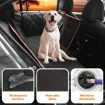 Shodu Waterproof Dog Car Seat Cover for Back Seat,Collapsible Scratchproof Dog Car Seats Covers,Nonslip Dogs Seat Cover with Mesh Window,Storage Pocket,Side Flaps,Universal Size Fit for Car/Truck/SUV - Image 2