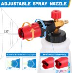 DUSICHIN Foam Cannon Short Pressure Washer Gun 1/4 Inch Quick Connector,Car Wash Foam Gun with 5 Pressure Washer Nozzle Tips 3/8'' Swivel Quick Connector,Additional Orifice Nozzle 1.04mm Car Washing - Image 3