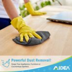 AIDEA Microfiber Cleaning Cloth Grey 50PK, Microfiber Towels for Cars, Premium Car Cloths, Dusting Cloth Lint Free Cleaning Rags for SUVs, House, Kitchen, Window, Workshops,11.5×11.5" - Image 3