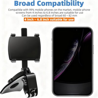 Universal Car Phone Holder Mount,360 Degrees Rotation Dashboard Phone Holder [Upgrade Clip Never Fall],car Phone Mount for iPhone,Samsung,Google,Nokia,and 4 to 7" Smartphones(1) - Image 9
