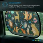 Enovoe Car Window Shades (4 Pack) - Sun Shade Blocker for Baby & Children, Cling Windows Cover, Glare Shield and UV Rays Protection, Side Window Screens for SUV, Mesh Car Windows Shade (21"x14") - Image 6