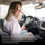 Car Steering Wheel Cover, Steering Wheel Protector, Durable Leather Cover with Anti-Slip Lining, Car Accessories 15 inch Microfiber Breathable Steering Wheels Fit for Most Vehicles (Black) - Image 4