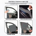 4PCS Car Side Window Sunshade, Car Window Shades, Block UV Rays Privacy Protector Auto Static Cling Film Sticker, Auto Accessories Washable Reusable Sun Shield Sticker for Most Vehicles - Image 3
