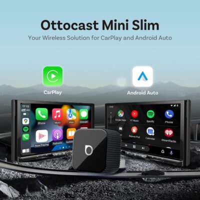 OTTOCAST Mini Slim, 2026 Upgrade 2in1 Wireless CarPlay & Android Auto Adapter, Plug & Play, WLAN Dual-Band 2.4G+5G, Auto Reconnect, Compatible with After 2016 Cars with Wired CarPlay/Android Auto - Image 2