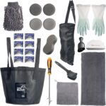 24Pcs Car Detailing Cleaning Kit Interior,Car Wash Bucket Cleaner Kits Supplies,Auto Detail Washing Care Exterior Set Tools with Sponge,Tire Brush,Trash Bag and Tire Cleaning Hook