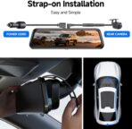 Mirror Dash Cam,Rear View Mirror Camera,10'' Smart Touch Screen,Dash Camera for Cars,G-Sensor,Loop Recording,Car Camera with Free 32GB Card - Image 8