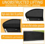 2 Pack Back Car Window Covers Shades Car Side Window Sun Shades,Sunshade for car Window Baby, UV Protection Breathable Spandex Window Covers, Universal Fit Most (99%) of Cars(Medium 39.5"x20") - Image 6