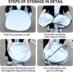 Car Front Windshield Sun Shade, Vehicle Sun Protection Shield, Must-Have Interior Accessories for Summer, Foldable Sunshade Cover, Sunshield for The Interior Cool, New Car Heat Shield - Image 6