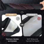 Coverado Car Steering Wheel Cover, Nappa Leather Black & Redline Steering Wheel Covers, Universal 14-15 inch, Anti-Slip, Breathable Steering Wheel Protector for Women Men - Image 8