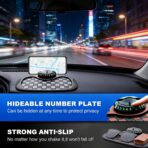 3-in-1 Car Dashboard Anti-Slip Mat, 360° Rotatable Phone Holder with Temporary Parking Number, Universal Fit Non-Slip Pad for Car/SUV, Washable Reusable (Brown, 1PC) - Image 3