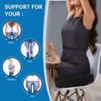 YOUFI Thick Memory Foam & Gel Seat Cushion, 18"X16"X4" Large Chair Cushion for Wheelchair Mobility Scooters, with Non-Slip Bottom and Carry Handle (Black) - Image 4