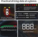 HUD Head up Display for Toyota Tacoma Gen4 2024 2025 2026 & 4Runner 2025 2026 Automotive Speedometers Automotive Voltmeter Gauges Car Accessories - Image 6