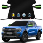 Car Windshield Cover for Ice and Snow, 600D Oxford Fabric Windshield Snow Cover Heavy Duty, Magnetic Car Anti-Snow Cover, Winter Frost Hail Protector for Most Sedan Truck SUV Van MPV (70 x 50 Inch) - Image 9