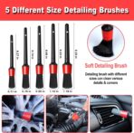Car Detailing Kit, 18Pcs Car Detailing Brush Set, Car Cleaning Kit, Drill Brush Set, Car Detailing Brushes, Tire Brush - Car Wash Kit, Car Cleaning Tools brushes for Interior, Exterior, Wheels - Image 4