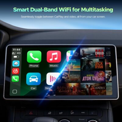 LAMTTO 3-in-1 Wireless Carplay Android Auto Adapter Built-in Net-Flix YouTube Tiktok Apps Magic Box Video Player with 5.8GHz WiFi USB Drive Convert Wired to Wireless for OEM CarPlay Cars (2016-2024) - Image 5