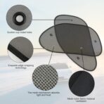 2PC Side Window Car Sunshade, Universal Car Window Shade for Baby, Sun Protection and Breathable Car Window Shade for Baby with Suction Cup Installation Accessories, for Cars (Black) - Image 5