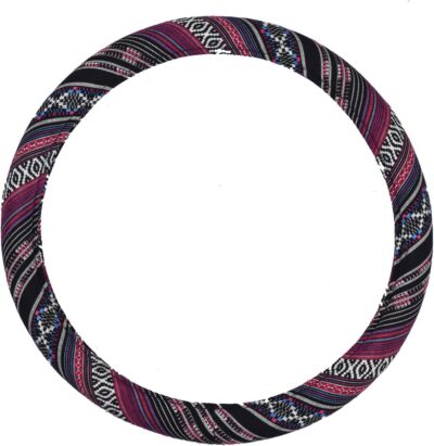 CAR PASS Boho Steering Wheel Cover, Ethnic Flax Cloth Universal Steering Wheel Cover,Anti-Slip Design, Fit 14.5-15 inches for Vehicles,Cars,SUV,Vans - Image 8