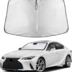 EcoNour Windshield Sunshade Compatible for Lexus IS 300, IS 350, IS 500, IS 250, IS 200T 2014-2024 2025 2026, Sun Visor for Front Window Sun Shade Cover, UV Heat Protector, Car Accessories