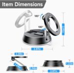 ACMEZING NeverFall Car Phone Holder for MagSafe [78+LBS Ultra Grip | 2400gf Magnetic Power] 360° Foldable Car Mount Cell Phone Holders for Your Car for iPhone 17-12 & All Speakerphones, Carbon Fiber - Image 7