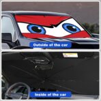 Upgraded Car Windshield Sun Shade Umbrella, Car Shade Front Windshield Sun Shade, Foldable Umbrella for Block UV Rays & Sun Heat Protection, 57"X31" - Image 4