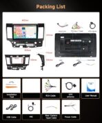 8Core 6G+128G 10.1 Inch Car Stereo Car Radio for Mitsubishi Lancer 2008-2017, Rimoody Android 13 Carplay Android auto GPS WiFi Touchscreen BT/FM/RDS DSP-36 Mirror Link AHD Backup Camera - Image 8